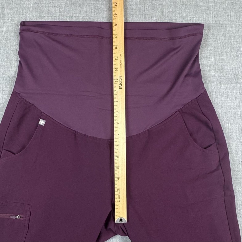 FIGS Maternity Scrub Set Womens Large Purple Jogger Pants Top Pockets Workwear - Picture 14 of 16